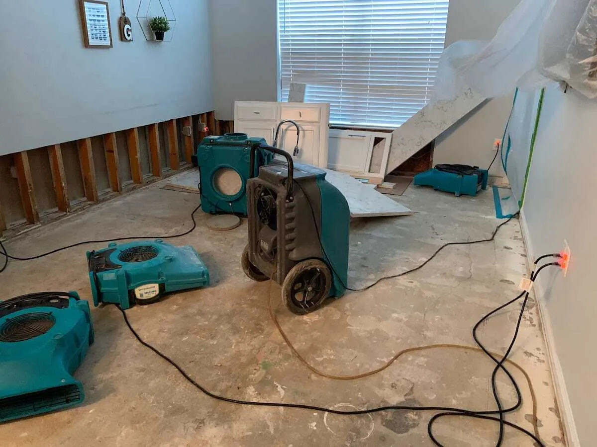 Dehumidifier in flood-cut room for Water Extraction & Removal in Culpeper